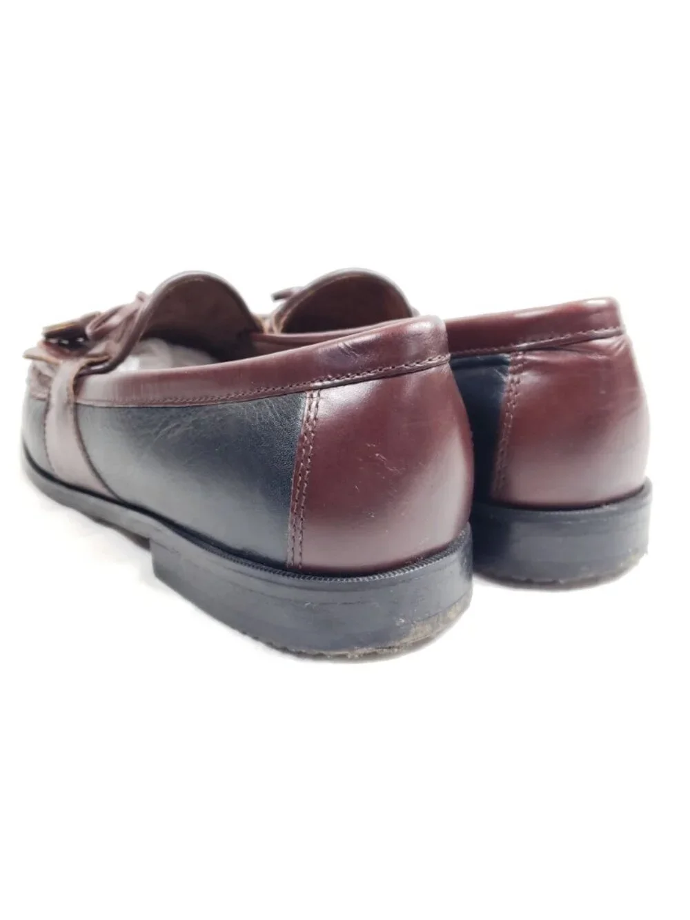 Johnston & Murphy Kiltie Tassel Loafers Men's Size 11.5 Brown /Black Leather